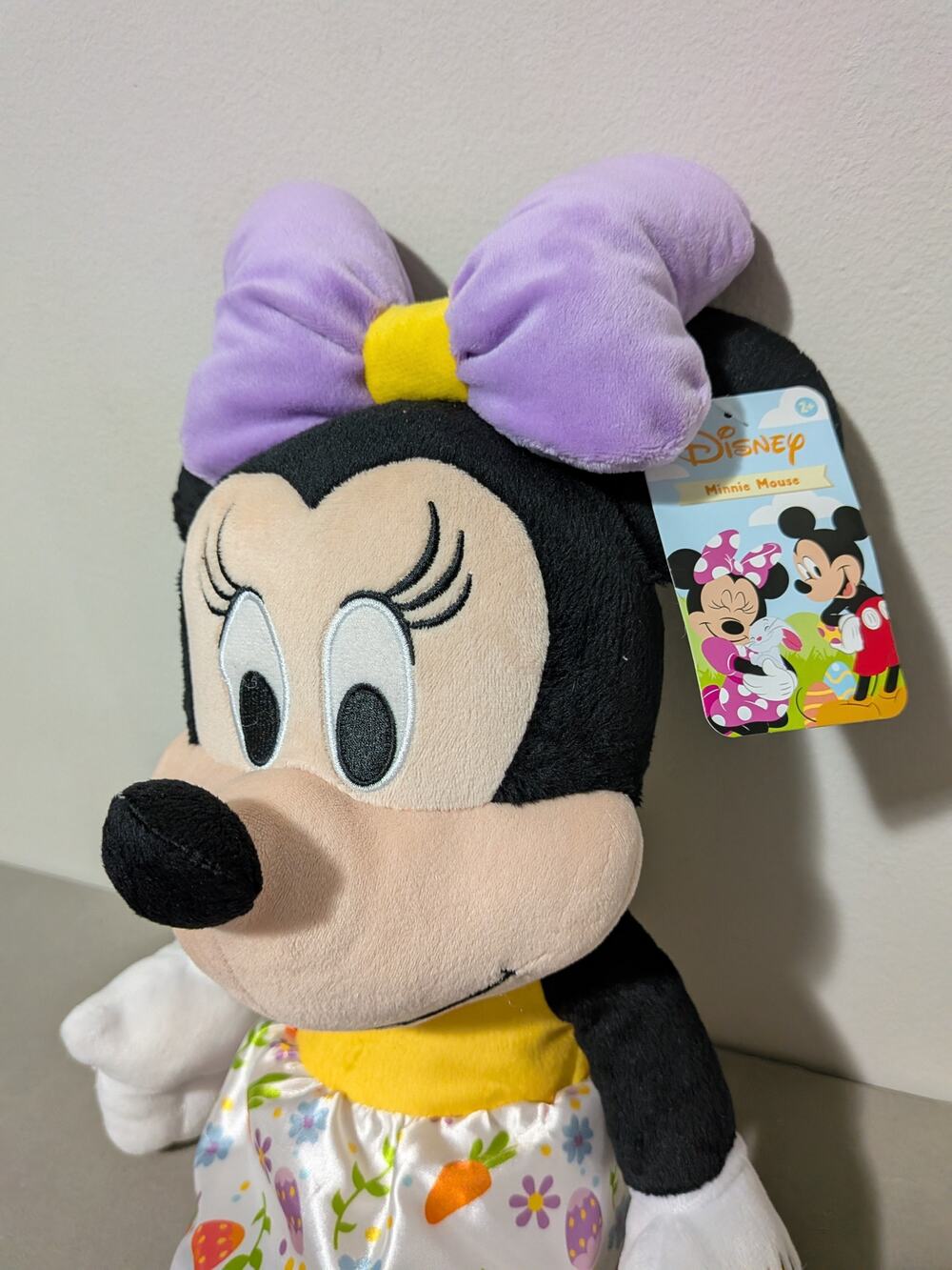Minnie Mouse Plush 19" Easter Skirt Purple Bow & Heels NWT